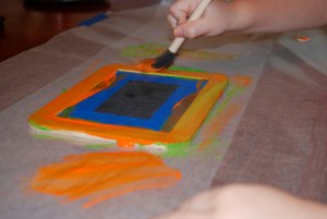 Painting chalkboards!